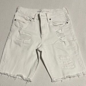 Old Navy Kids Frayed White Jean Shorts